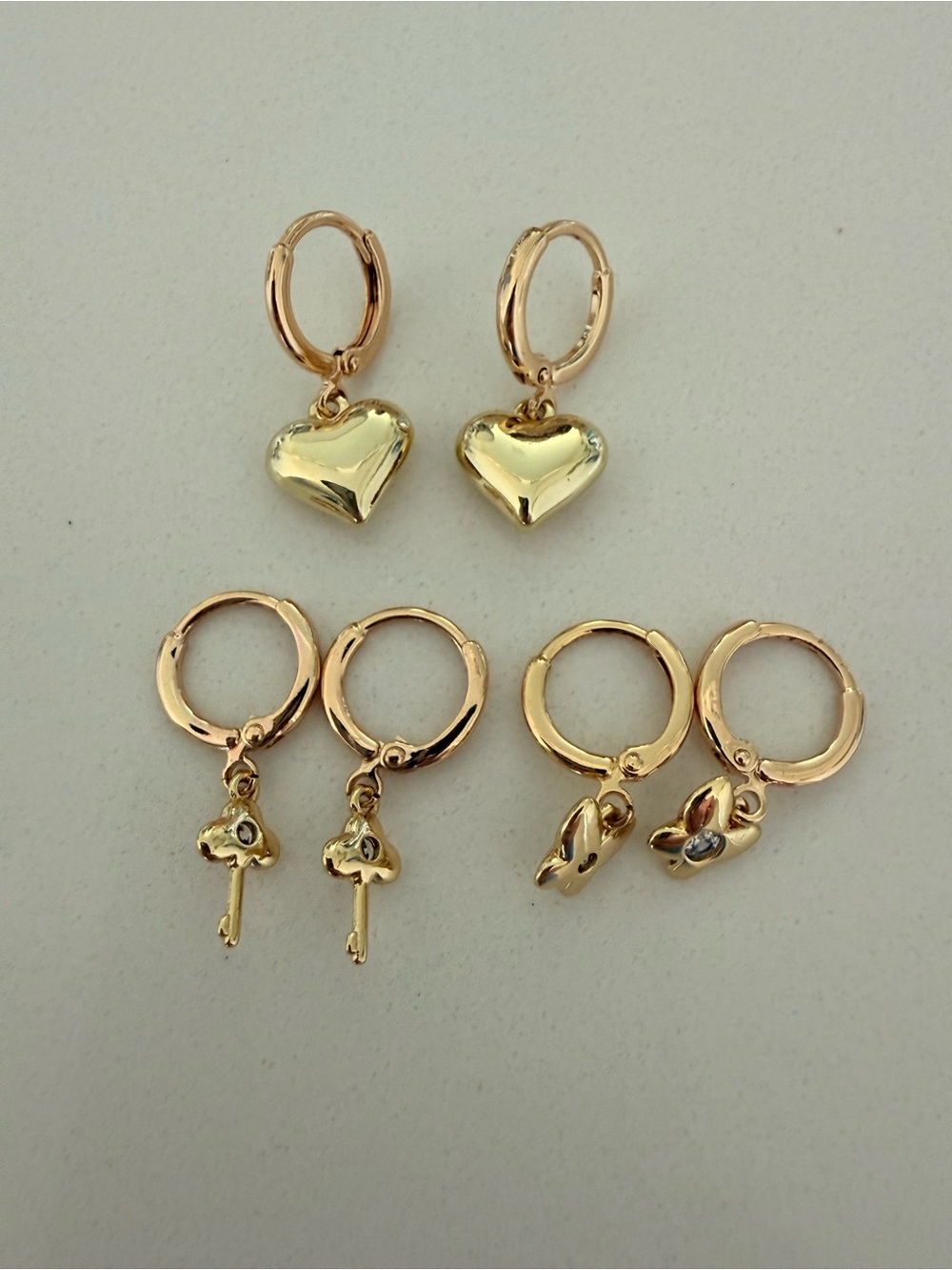 🔑 🦋 💜 Charm Hoop Earring STACKS - NEW